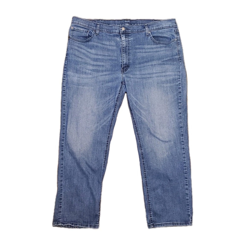 Levi's 541 Jeans Relaxed Fit Denim Blue Mens 44x32 Classic Denim Good Fading